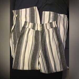 Women’s long flare leg pant with stripes